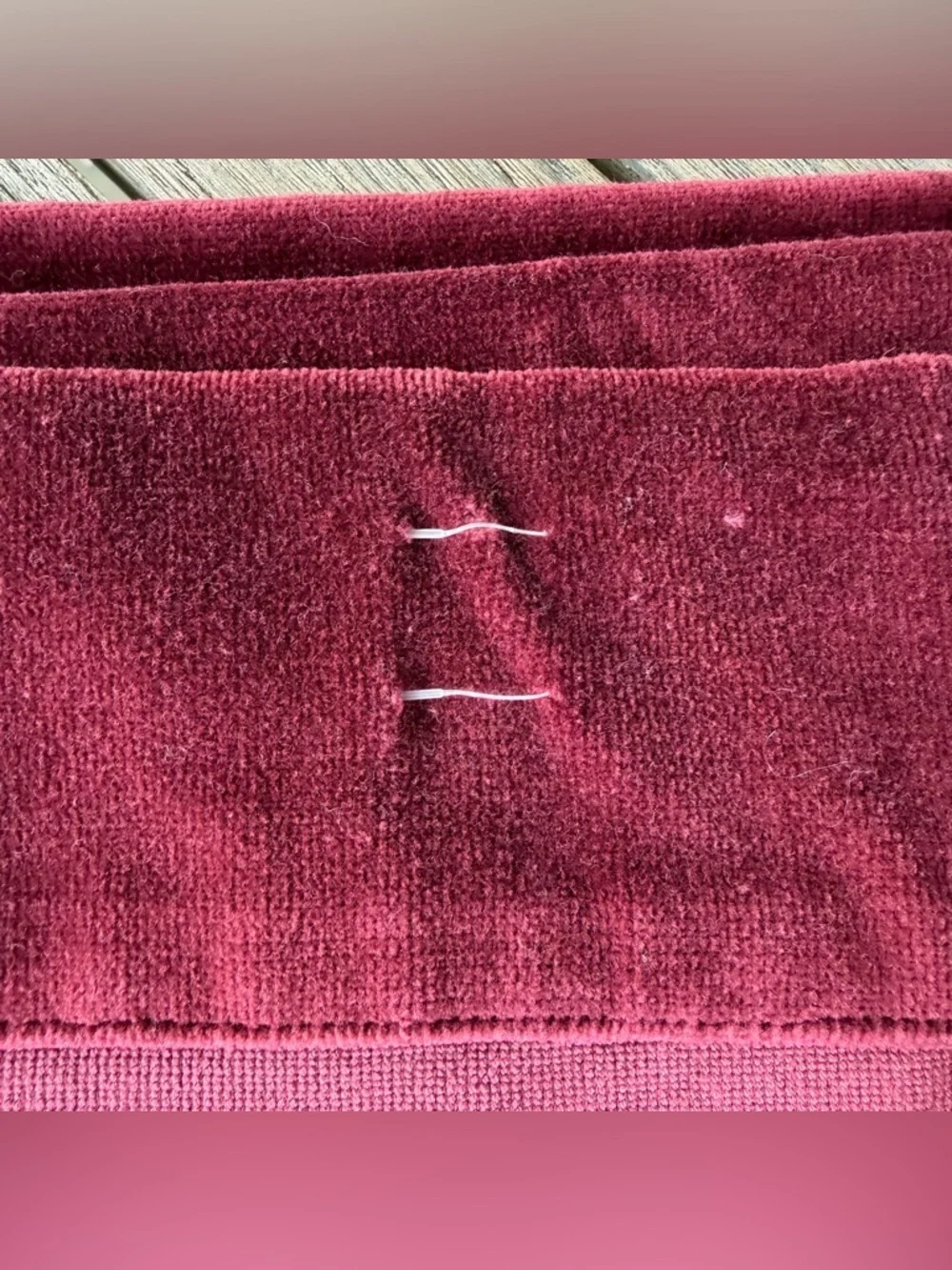 Pottery Barn Velvet Twill Merlot Red Drape Set 48x96 100% Cotton Mexico READ